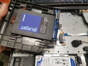 Ставим SSD в ноутбук Lenovo без DVD привода с помощью платы переходника Sata-micro SATA. Восстановление UEFi загрузчика